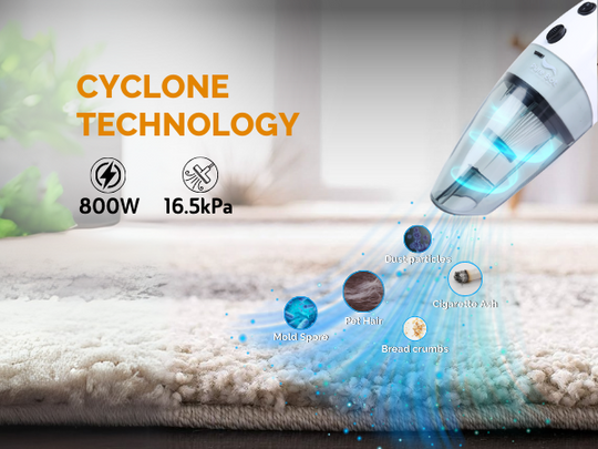 Pure Bot Lstick Neo 800 Watts Handheld Vacuum Cleaner, Lightweight & Durable Body (White)