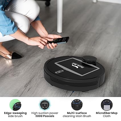 GB Classic C1 2-in-1 Robot Vacuum & Mop | 3000Pa Suction, Lidar Navigation, 5200mAh Battery, App/Alexa/Google Control.
