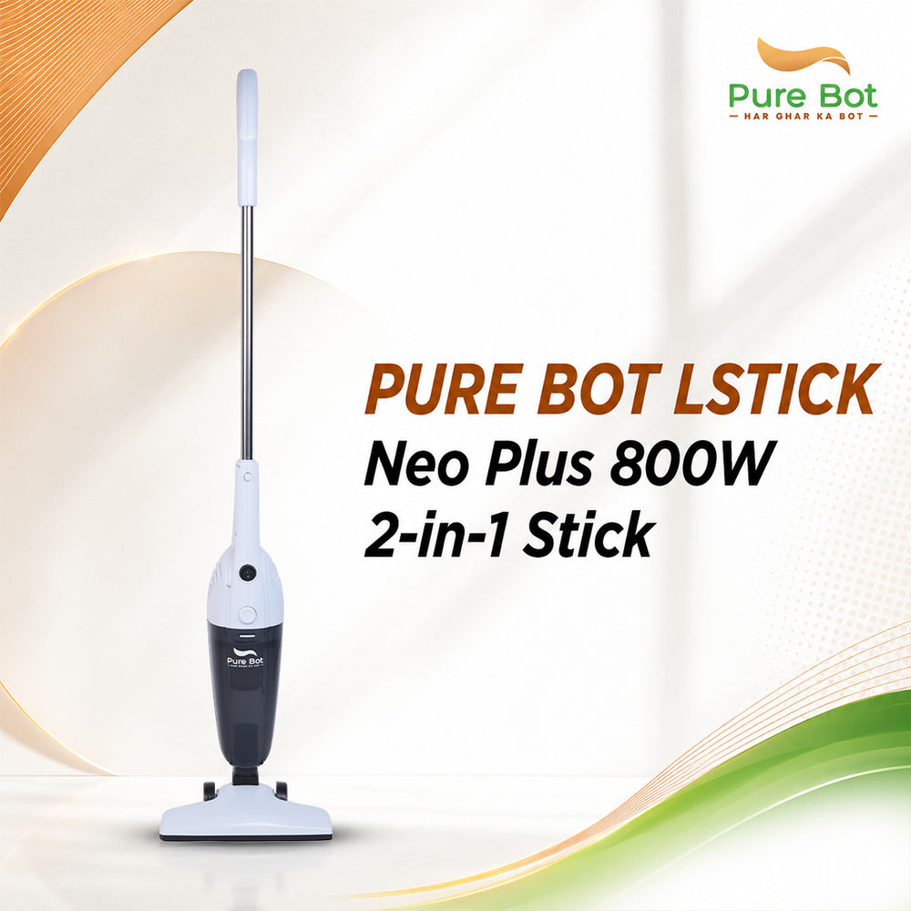 Pure Bot LStick Neo Plus 800W 2-in-1 stick vacuum cleaner with floor brush for home cleaning