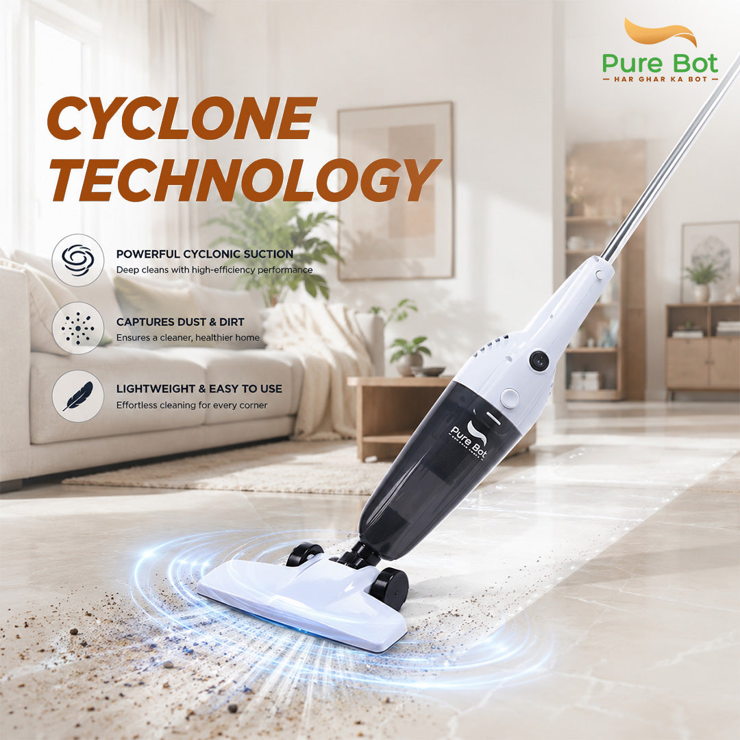 Pure Bot LStick Neo Plus 800W stick vacuum cleaner with cyclone technology for efficient dust cleaning